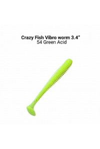 Силикон Crazy Fish Vibro Worm 3.4" 12-85-54-6-F