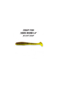 Силикон Crazy Fish Vidro Worm 3.4" 13-85-4d-6-F