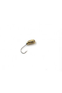 Мормышка Yaman Уралка с отв,цв.GOLD PLATED с фосф. пяткой d4 Я-МР0180