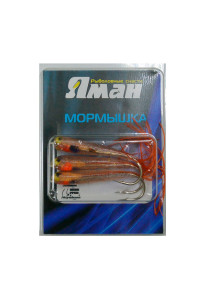 Мормышка Yaman Малек пыздрик с ушком, L-19 мм, вес 0,4 г, кр. Kumho №2, цв. красный