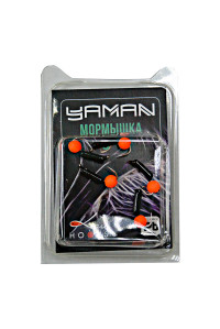 Мормышка Yaman Гвоздешарик черный d2мм 0,45гр шарик оранжевый неон Я-МР1961