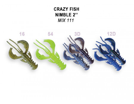 Силикон Crazy Fish Nimble 2" 50-50-M111-6-F