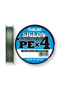 Шнур Sunline Siglon PEx4 DarkGreen #0.8 12lb 150м 6 кг.