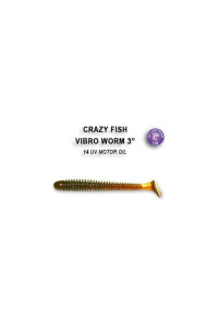 Силикон Crazy Fish Vibro Worm 3'' 11-75-14-6