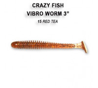 Силикон Crazy Fish VIBRO WORM 3'' 11-75-15-6