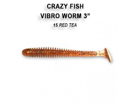 Силикон Crazy Fish VIBRO WORM 3'' 11-75-15-6