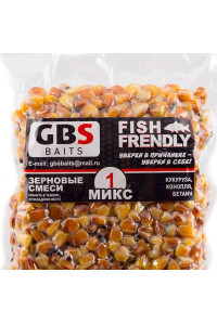 Зерновая смесь GBS Baits Fish Friendly Микс 1 кукуруза конопля бетаин 1 кг.