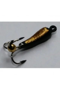 Мормышка Ulov 37 черт-уралка черная с бисером 0,4гр.д.2мм. арт.143.3