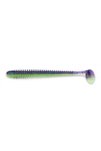 Силикон Keitech Swing Impact 3.5" inch 8.8см 3.3гр (8шт/уп) # PAL 06 Violet Lime Belly