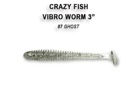Силикон Crazy Fish Vibro Worm 3'' 11-75-7-6