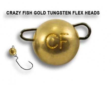 Груз Crazy Fish чебурашка вольф. 1г золото (уп.6шт)