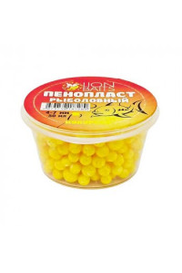 Пенопласт LION BAITS одноцветный Кукуруза (желтый) 4-7мм 50мл баночка