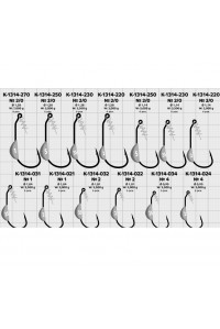 Крючки Gurza-Easy Swim Bait Hook (W) BN №1+5,0г (5шт/уп) K-1314-031