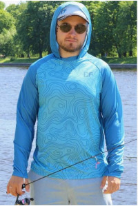 Худи Crazy Fish Maps Blue 3XL