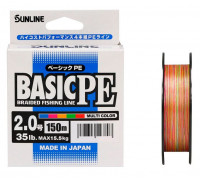 Шнур Sunline Basic PEx4 Multicolor #2 35lb 150м 15.5 кг.