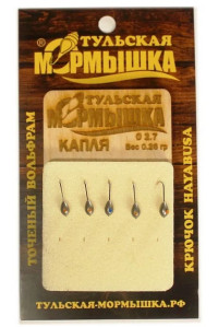 Мормышка Tula Капля ф2.7 0,26гр цв.никель цена за1 шт