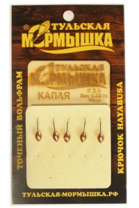 Мормышка Tula Капля ф3.0 0,32гр цв.медь цена за1 шт