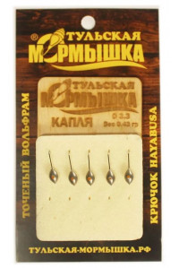 Мормышка Tula Капля ф3.3 0,43гр цв.никель цена за1 шт