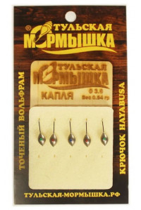 Мормышка Tula Капля ф3.6 0,54гр цв.никель цена за1 шт