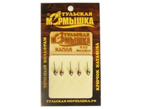 Мормышка Tula Капля ф3.6 0,54гр цв.никель цена за1 шт