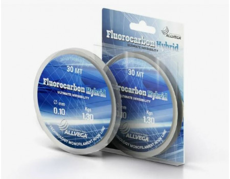 Леска Allvega  Fluorocarbon Hybrid 100% 0.08мм 0.85кг 30м