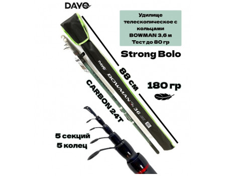 Удилище DaYo Bowman 3,6м UpTo 80гр 16215A-3.6