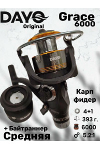 Катушка DaYo Grace 60 4+1BB GR4.7:1 W393гр 270503-60