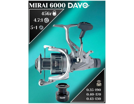 Катушка DaYo Mirai 60 5+1BB GR5.2:1 W445гр 270612-60