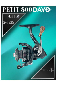 Катушка DaYo Petit 800 3+1BB GR4.4:1 PD5kg W155gr 240404-800