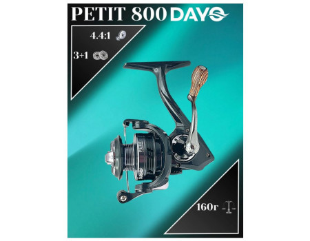 Катушка DaYo Petit 800 3+1BB GR4.4:1 PD5kg W155gr 240404-800