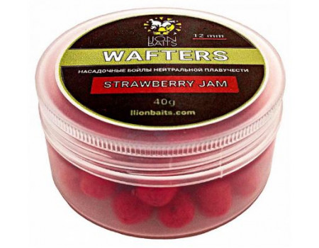 Бойлы Lion Baits Wafters Клубничный джем 12мм