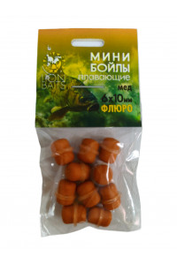 Бойлы Lion Baits Mини POP-UP ФЛЮРО на резинке 