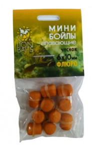 Бойлы Lion Baits Mини POP-UP ФЛЮРО на резинке 