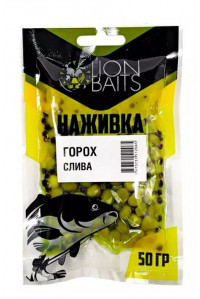 Горох Lion Baits Наживка насадочный натуральный Слива 50гр