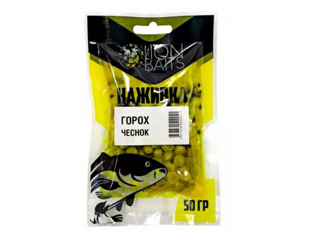 Горох Lion Baits Наживка насадочный натуральный Чеснок 50гр
