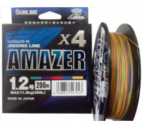 Шнур Sunline Amazer PEx4 MultiColor #1.2 26lb 200м 11.8 кг