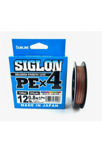 Шнур Sunline Siglon PEx4 Multicolor #0.8 12lb 150м 6,0 кг.