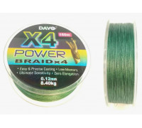 Шнур DaYo Power Brade X4  0,12мм 8,4кг 100м 624110-12