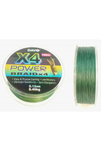 Шнур DaYo Power Brade X4  0,12мм 8,4кг 100м 624110-12