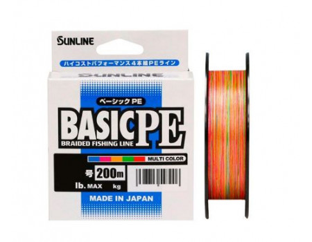 Шнур Sunline Basic PEx4 Multicolor 200m #1.5 25lb 11,0кг