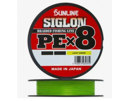 Шнур Sunline Siglon PEx8 Ligthgreen #1.5 25lb 150м 11,0 кг.