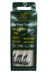 Поводок WPE Metod Feeder Hook #6 игла для бойла(уп.6шт)