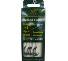 Поводок WPE Metod Feeder Hook #6 игла для бойла(уп.6шт)