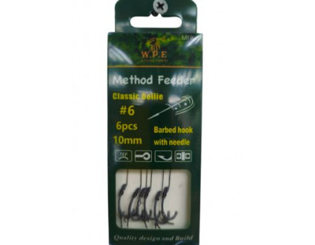 Поводок WPE Metod Feeder Hook #6 игла для бойла(уп.6шт)