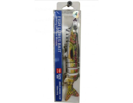 Воблер VitFishing Minnow 100mm sinking 15gr 0-2.0m #4 щука