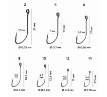 Крючки Crazy Fish S Hook №4 (уп.10шт)