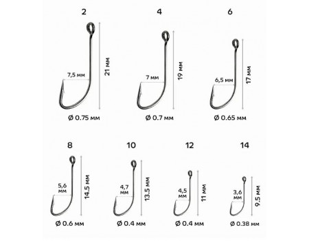 Крючки Crazy Fish S Hook №4 (уп.10шт)