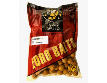Бойлы Lion Baits 20мм Corn (Кукуруза) 1кг