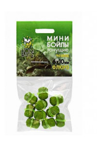 Бойлы Lion Baits Мини  Флюро тонущие на резинке  Чеснок 6х10мм