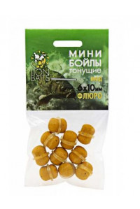 Бойлы Lion Baits Мини  Флюро тонущие на резинке  Мед 6х10мм
